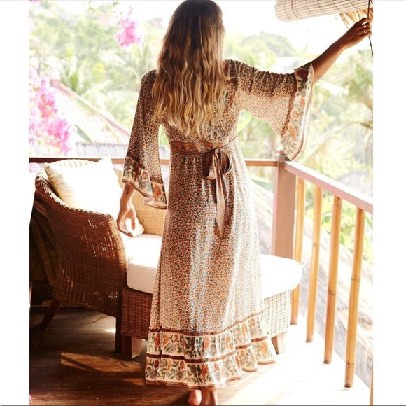 #74 CLOSEOUT SALE 🩷New!Gorgeous Boho Gypsy Maxi Dress - Picture 4 of 12